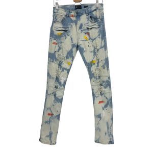 Waimea skinny jeans 20 youth mens distressed splatter stone washed denim pants